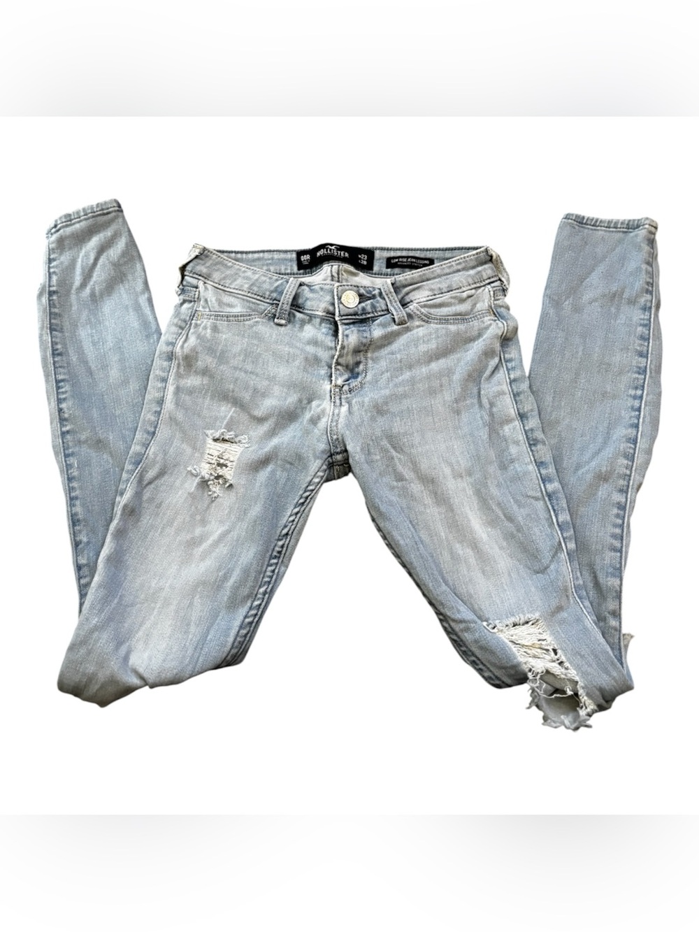 Y2K Low Rise Hollister Light Wash Distressed Women’s Jeans